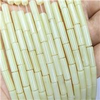 New Mountain Jade Tube Beads, approx 4x13mm [GB21863]