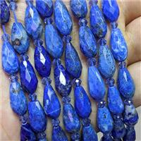 Natural Blue Lapis Lazuli Beads Faceted Teardrop, approx 8-16mm [GB22013]