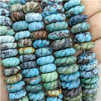 Natural Chinese Hubei Turquoise Heishi Spacer Beads Blue, approx 6-15mm [GB22339-S]