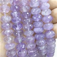 Natural Amethyst Beads Purple Faceted Rondelle, approx 14mm [GB22911]
