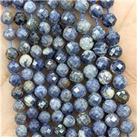 Natural Sapphire Beads Faceted Round Blue B-Grade, approx 5mm dia [GB23017-5MM]