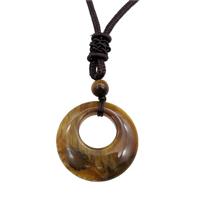 tiger eye stone necklace, approx 25mm, 3mm [GM15525]