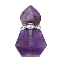 Amethyst perfume bottle pendant, approx 16-27mm [GM16039]
