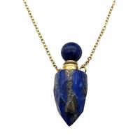 blue Lapis Lazuli perfume bottle Necklace, approx 9-28mm [GM17429]
