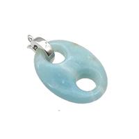 Blue Amazonite Pignose Pendant, approx 18-25mm [GM17615]