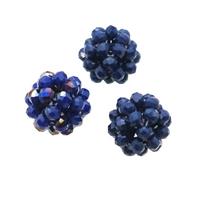 Lapisblue Crystal Glass Ball Cluster Beads, approx 4mm, 16mm dia [GM18532]