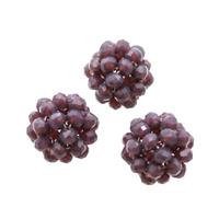 Amethyst Crystal Glass Ball Cluster Beads, approx 4mm, 16mm dia [GM18533]