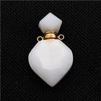 White Jade Perfume Bottle Pendant, approx 18-30mm [GM19073]
