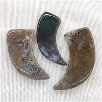Natural Indian Agate Horn Pendant, approx 20-55mm [GM19889]