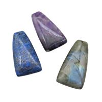 Natural Gemstone Trapeziform Pendant Mixed, approx 10-40mm [GM20556]