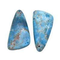 Natural Blue Apatite Triangle Pendant, approx 20-40mm [GM20558]