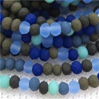 mix Jadeite Glass beads, faceted rondelle, approx 3mm [GS2007]