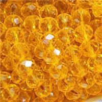 Gold Chinese Crystal Glass Beads Faceted Rondelle, approx 8mm, 66pcs per st [GS2316]