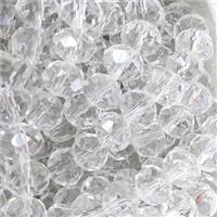 Clear Chinese Crystal Glass Beads Faceted Rondelle, approx 8mm, 66pcs per st [GS2319]
