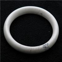 natural white Magnesite Turquoise Bangle, approx 9-15mm, 67mm dia [GT10415]