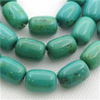 green Sinkiang Turquoise barrel beads, approx 8-12mm [GT10661-8X12MM]
