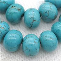 teal Assembled Turquoise Rondelle Beads, approx 13-18mm [GT10728]