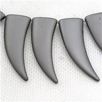 black Hematite horn beads, matte, approx 14-40mm [HB0924]