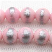 round Silvery Jade Beads, approx 8mm dia [JDRD606-8MM]