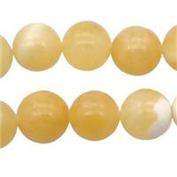 Natural Yellow Honey Jade Beads Smooth Round, approx 6mm dia [JDRD623-6MM]