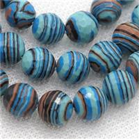 Synthetic Malachite beads, faceted round, multicolor, approx 10mm dia [PSRN127-10MM]
