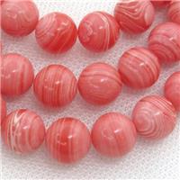 Synthetic Rhodonite beads, round, pink, approx 14mm dia [PSRN131-14MM]