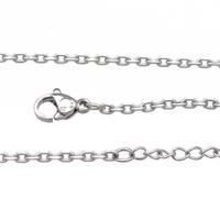 Raw Stainless Steel Necklace Chain, approx 2mm, 44-49cm length [SSB0889]