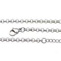 Raw Stainless Steel Necklace Chain, approx 3mm, 44-49cm length [SSB0917]