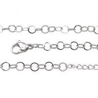 Raw Stainless Steel Necklace Chain, approx 4mm, 44-49cm length [SSB0923]