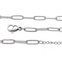 Raw Stainless Steel Necklace Chain, approx 4.5-12mm, 44-49cm length [SSB0934]