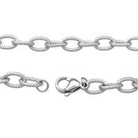 Raw Stainless Steel Necklace Chain, approx 6-10mm, 50cm length [SSB0945]