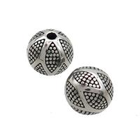 Stainless Steel Round Beads Antique Silver, approx 10mm [SSB3217]