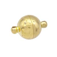 Stainless Steel Magnetic Clasp Round Ball Gold Plated, approx 10mm dia [SSB5213-10MM]