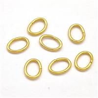Stainless Steel Oval Jump Rings Gold Plated, approx 5.5x7.5mm [SSB5219]