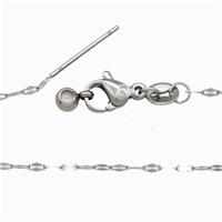 Raw Stainless Steel Necklace Chain, approx 1.3-3mm, 42cm length [SSB5864]