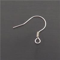 Sterling Silver Hook Earring, approx 15mm [STS0552]