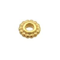 Sterling Silver Beads Flower Spacer Gold Plated, approx 5mm [STS0605]
