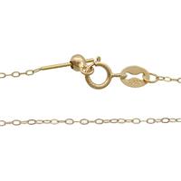 Sterling Silver Necklace Chain Gold Plated, approx 1mm, 40cm length [STS0672]