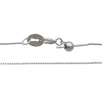 Sterling Silver Necklace Box Chain, approx 0.5mm, 40cm length [STS0678]
