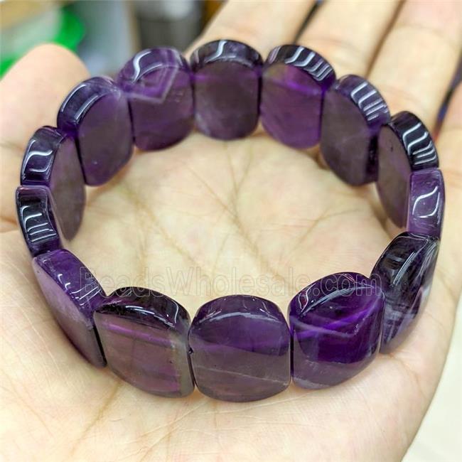 Natural Purple Amethyst Bracelet Stretchy
