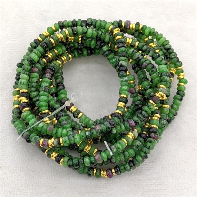 Natural Green Zoisite Bracelets Stretchy Rondelle
