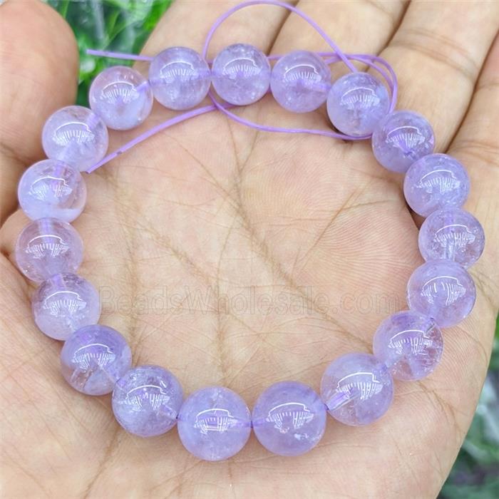 Natural Lavender Chalcedony Quartz Bracelet Stretchy