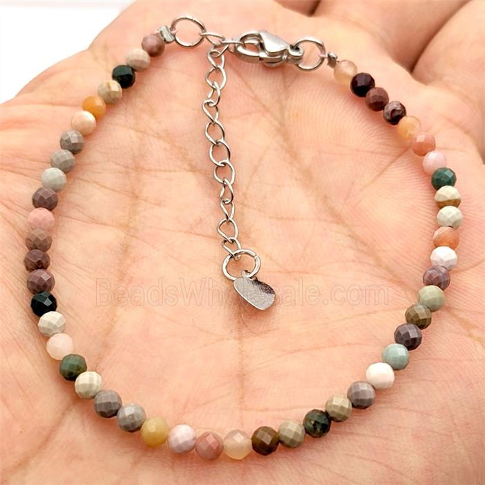 Natural Chinese Alashan Agate Bracelet With Copper Clasp Alxa