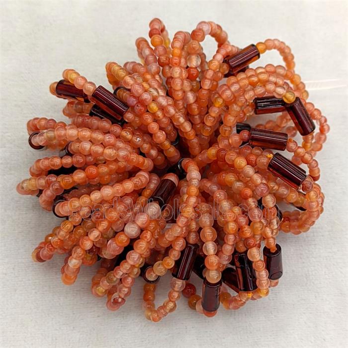 Red Carnelian Agate Rings Stretchy