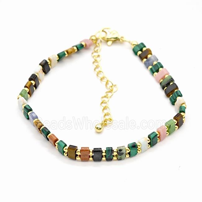 Mix Gemstone Bracelets Adjustable
