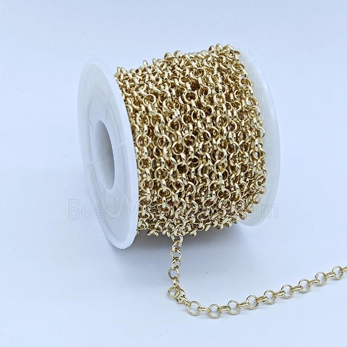 Copper Rolo Chain Gold Plated