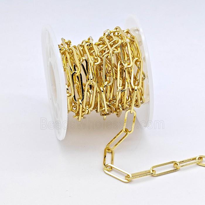 Copper Paperclip Chain Gold Plated