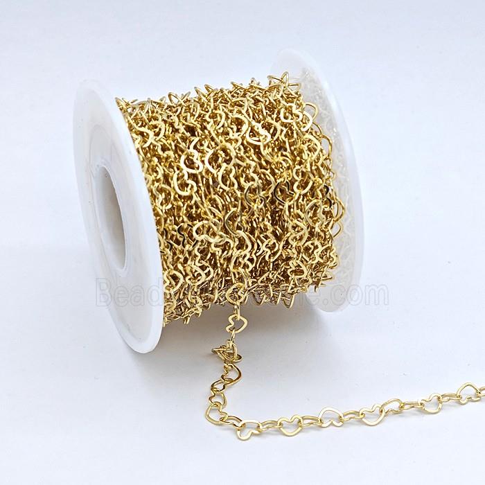 Copper Heart Chain Gold Plated