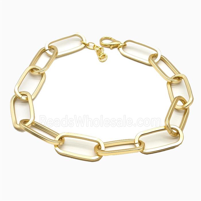 Aluminium Necklace Chain Matte Gold