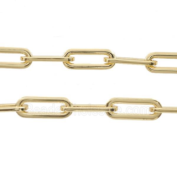 Alloy Paperclip Chain Gold Plated
